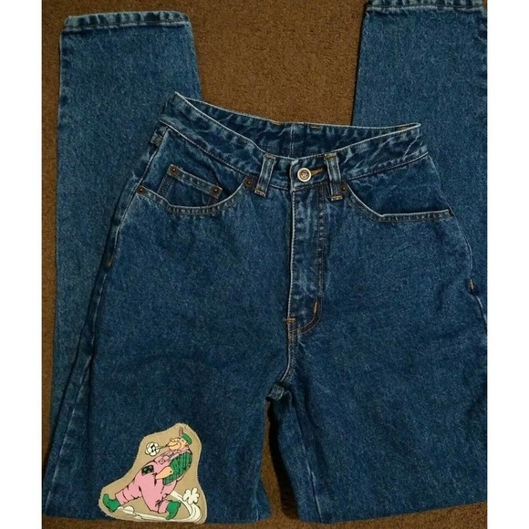 Y2K 90s Small Vintage high waist Pepe BETTY Tapered Mom Jeans SZ 5 / 6 dark wash - Picture 2 of 12